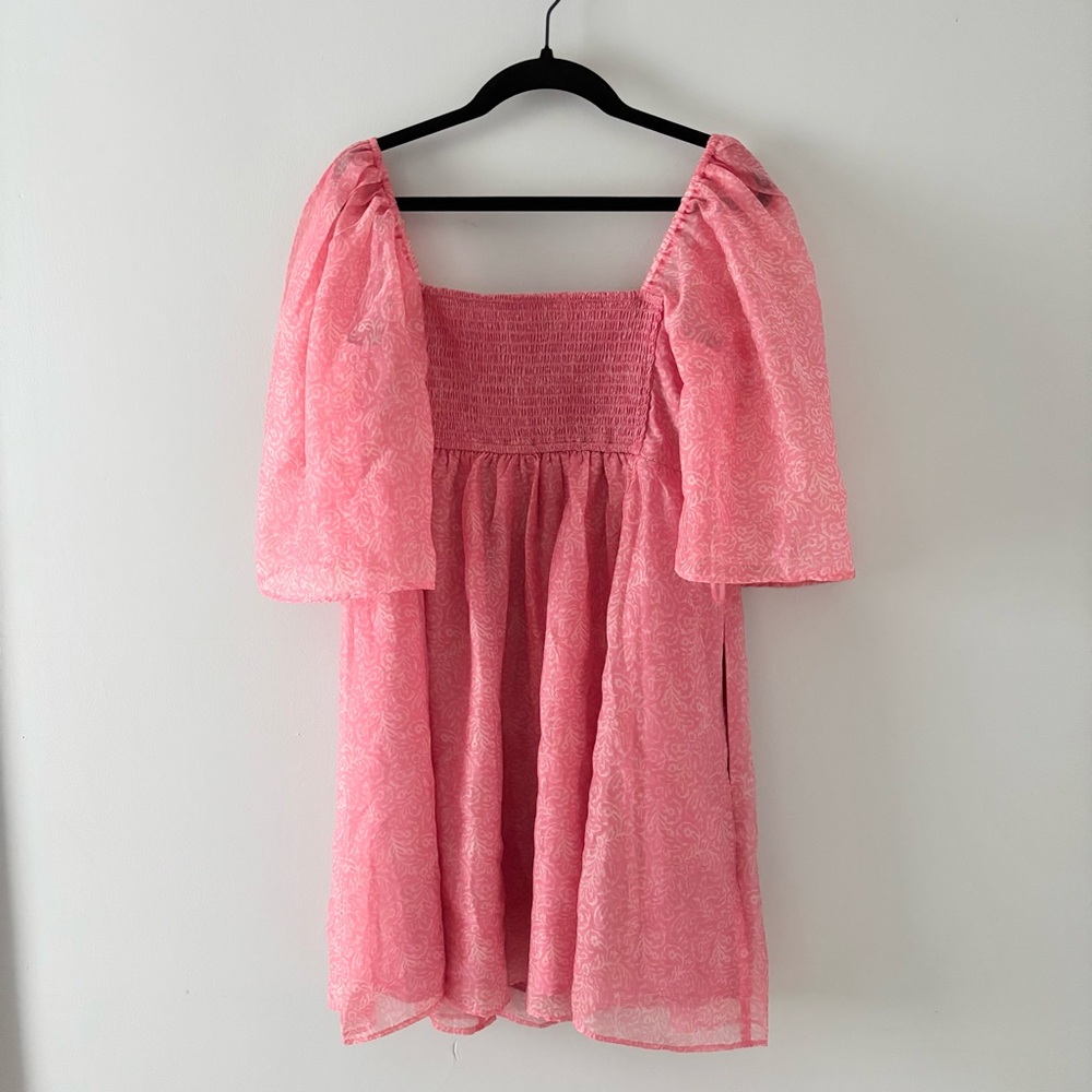 Abercrombie & Fitch Emerson Angel Sleeve Mini Dress Lined Flowy Lightweight - Picture 4 of 5